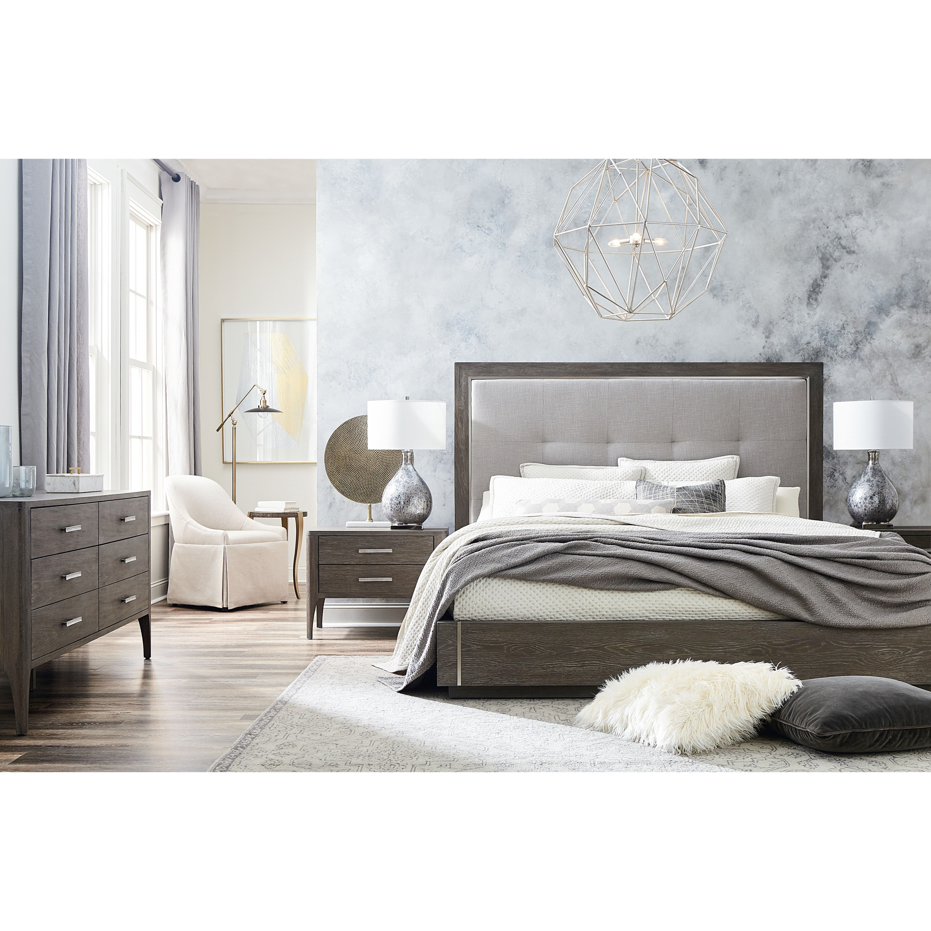 Bassett Modern Astor and Rivoli King Bedroom Group Furniture Mart